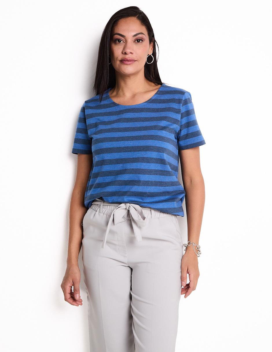 Playera manga corta cuello redondo para mujer Playera manga corta cuello redondo para mujer