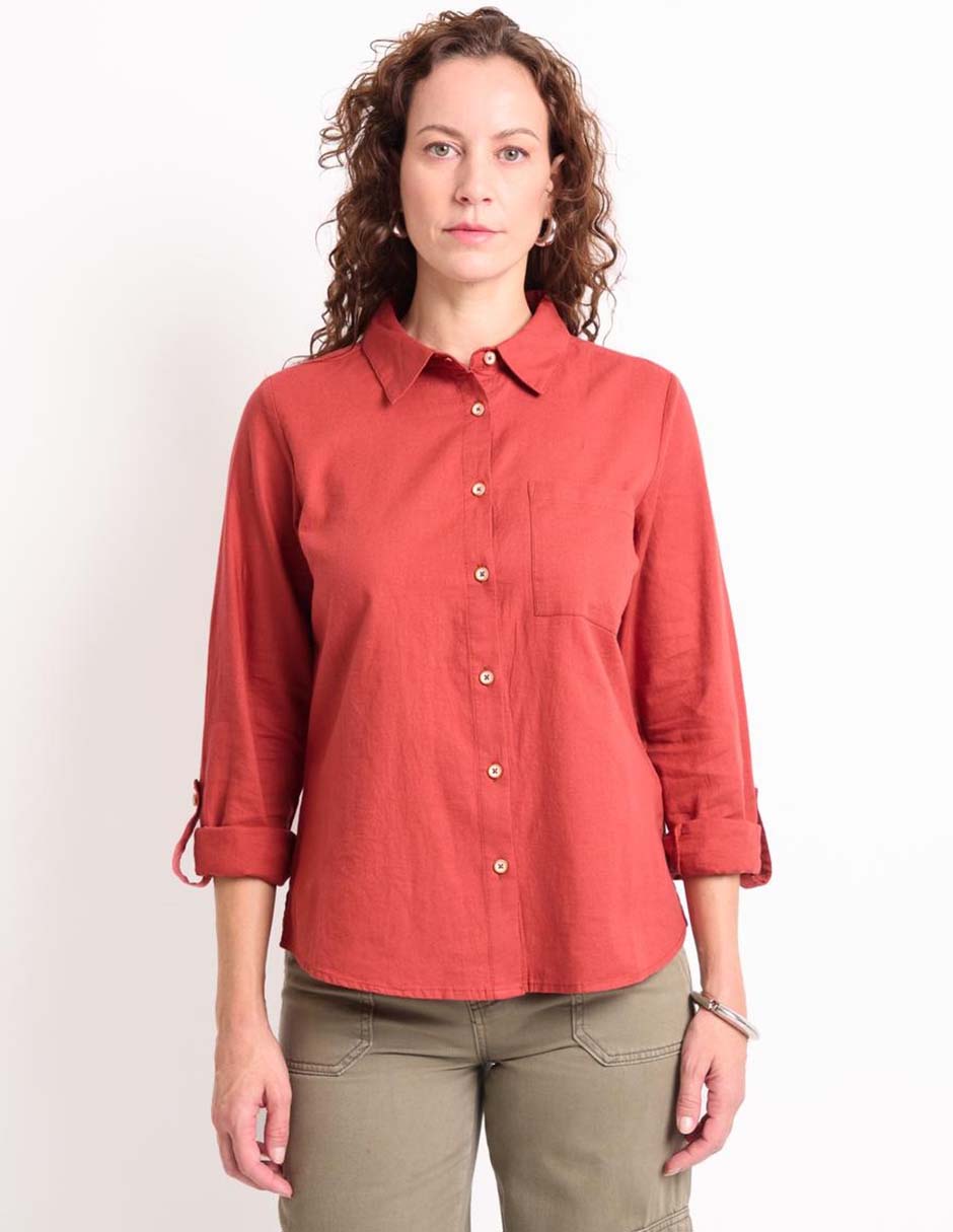 Blusa manga larga para mujer