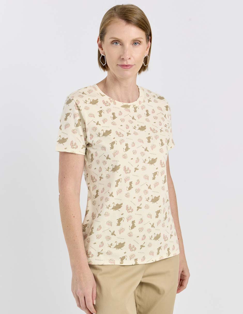Playera manga corta cuello redondo para mujer Playera manga corta cuello redondo para mujer