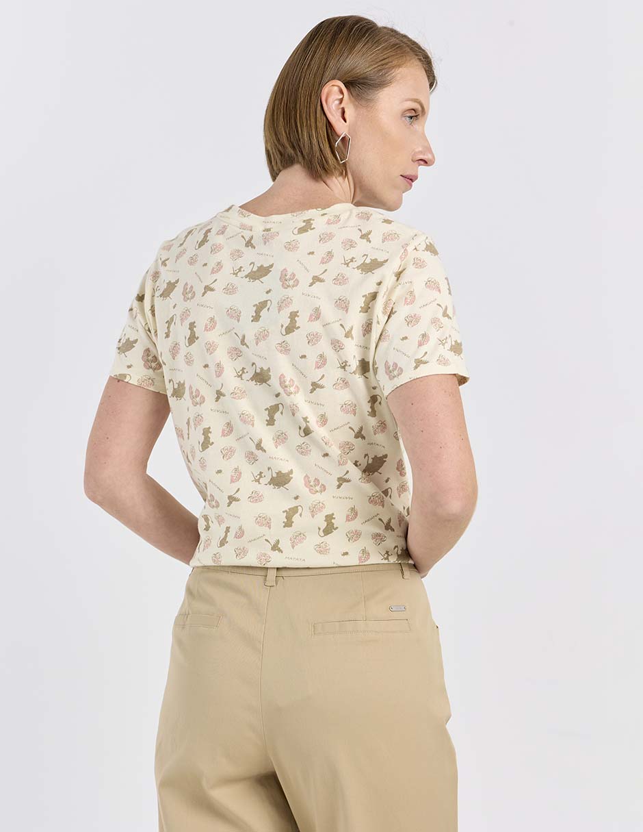 Playera manga corta cuello redondo para mujer 2