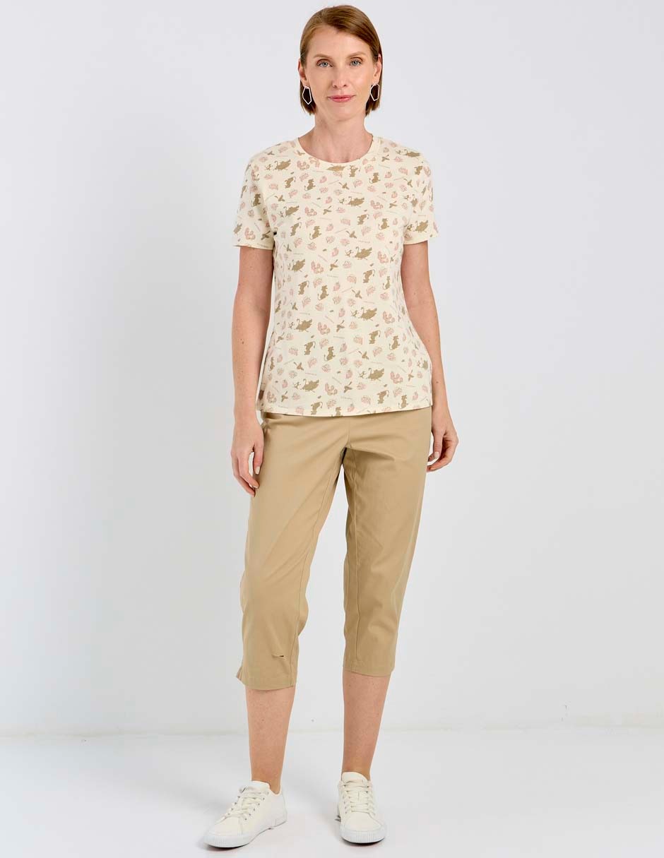 Playera manga corta cuello redondo para mujer 3