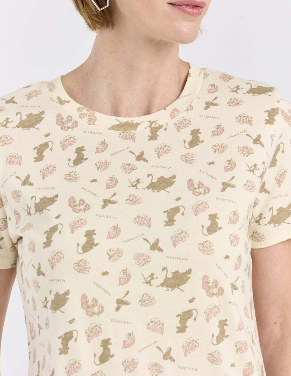Playera manga corta cuello redondo para mujer 4