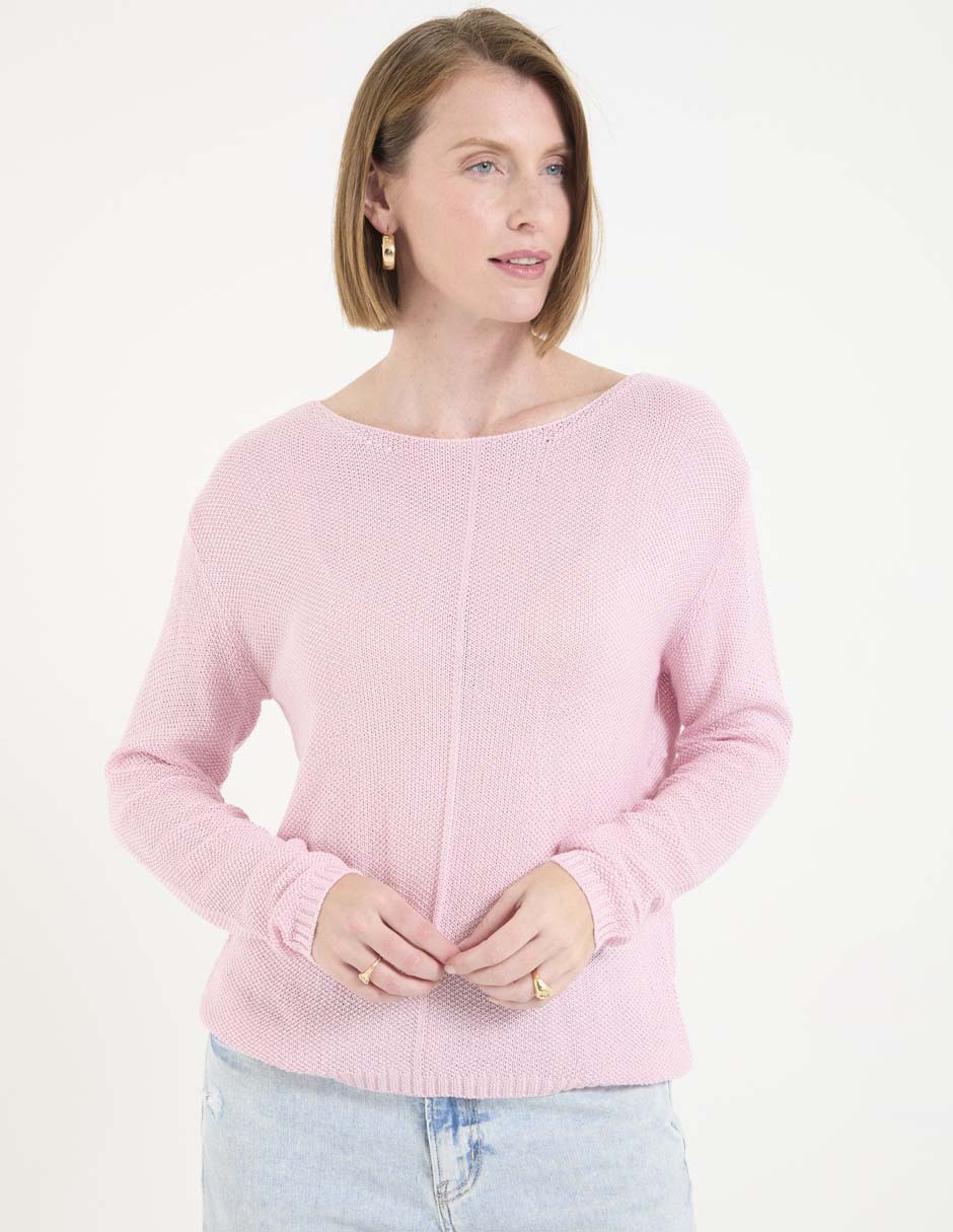 Suéter cuello redondo para mujer 1