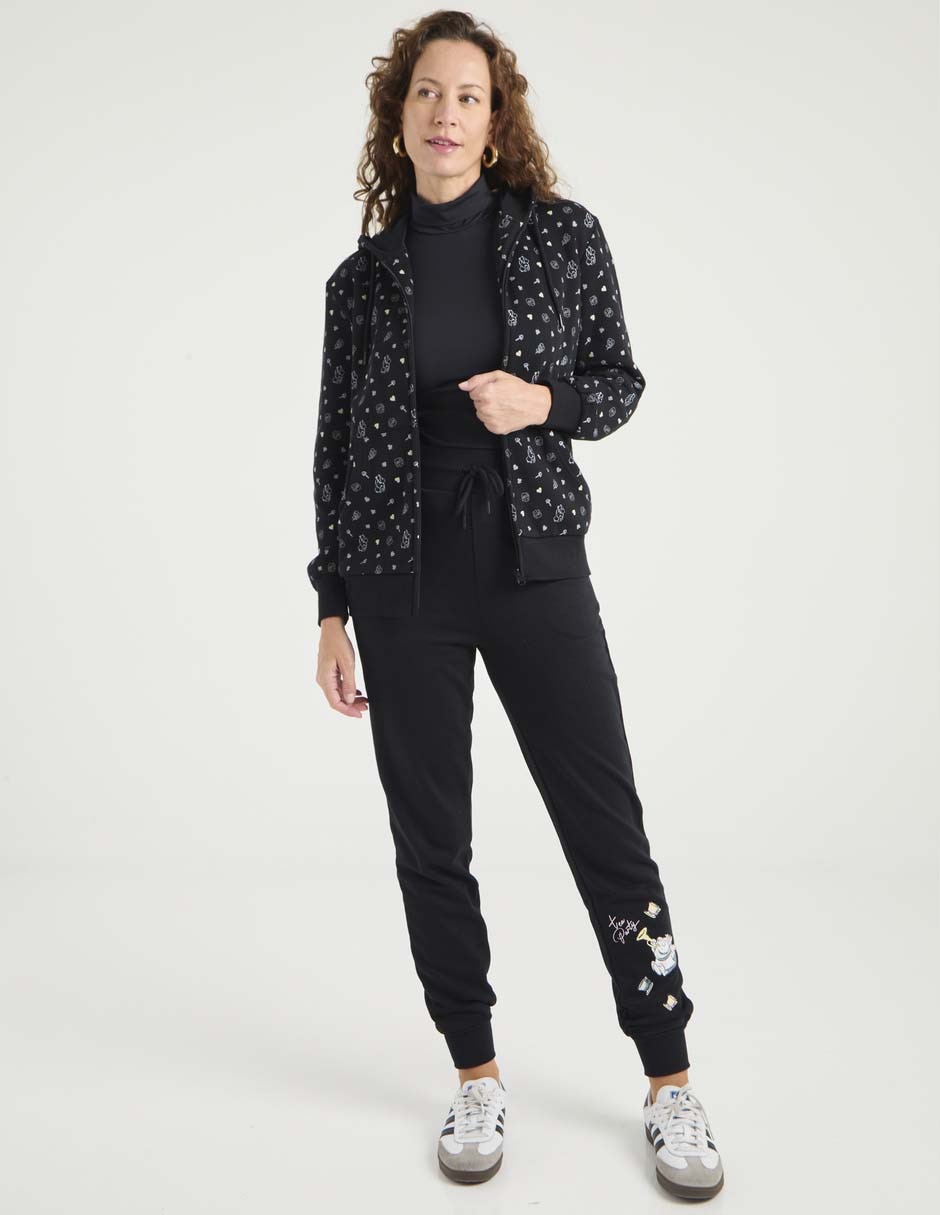 Pants slim Conejo Blanco con jareta para mujer 3