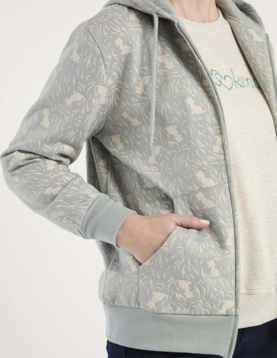 Sudadera con capucha y bolsa para mujer 4