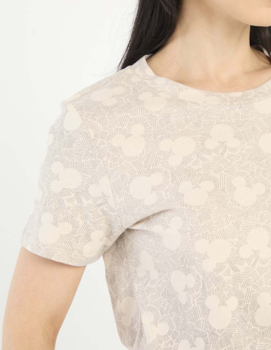 Playera manga corta cuello redondo para mujer 4