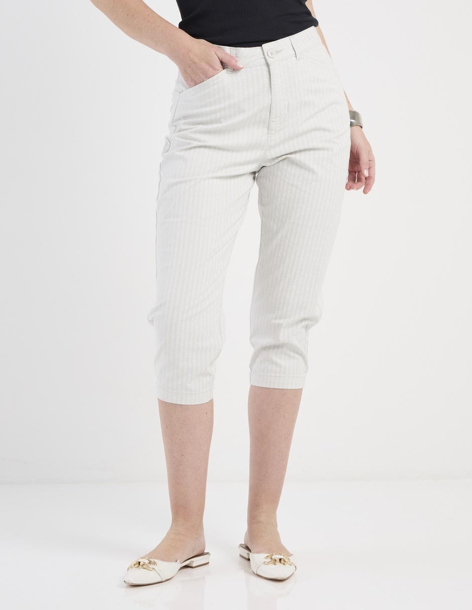 Pantalón capri skinny para mujer