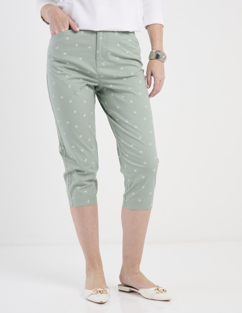 Pantalón capri skinny para mujer