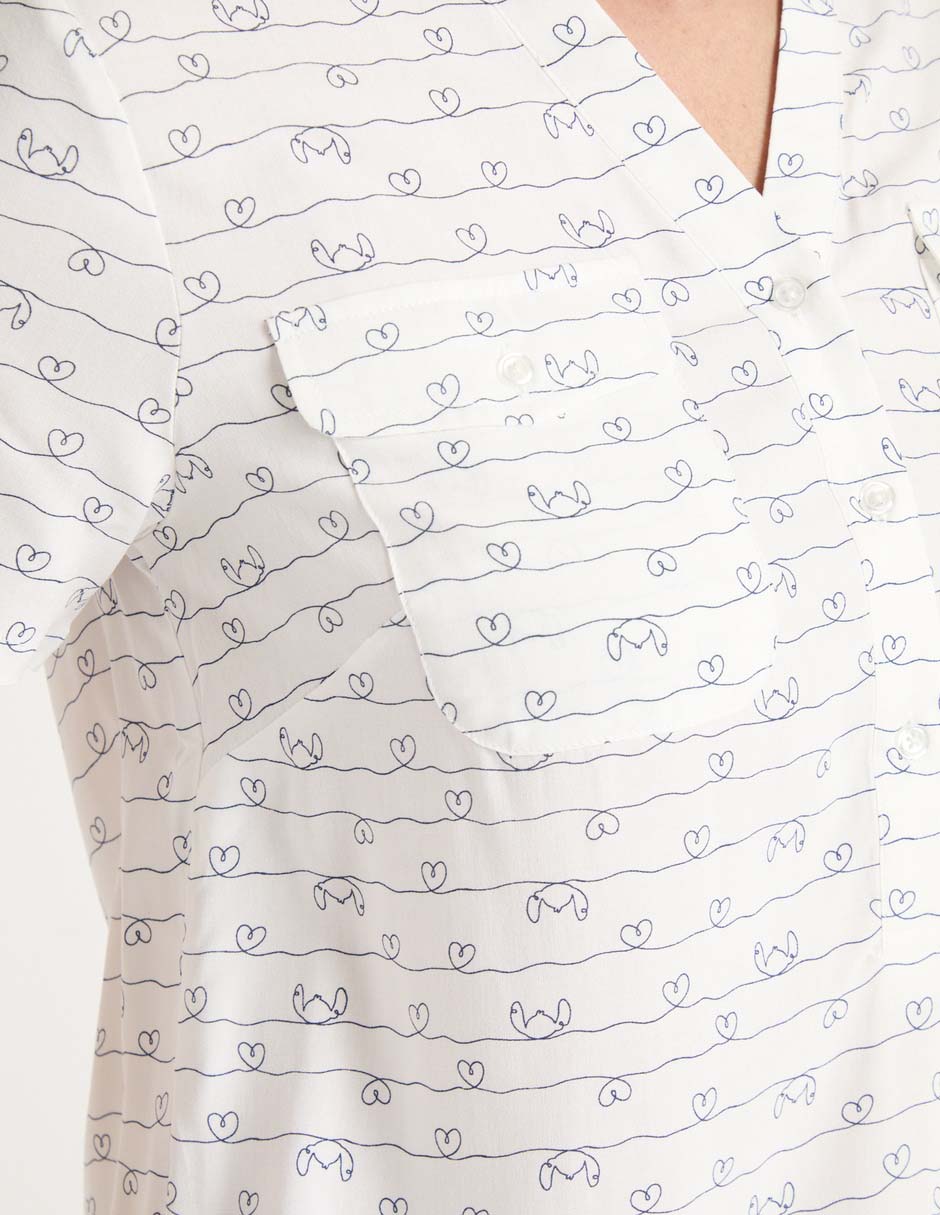Blusa manga corta para mujer 4
