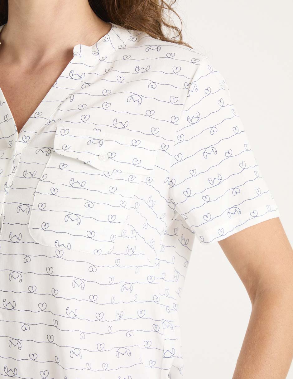 Blusa manga corta para mujer 5