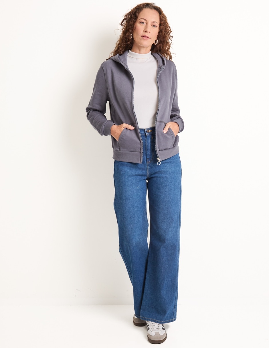 Sudadera con capucha y bolsa para mujer 3