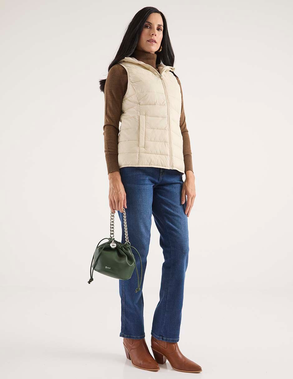 Jeans straight corte cintura alta para mujer 3