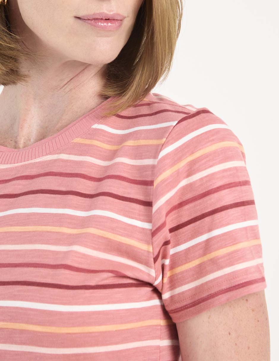 Playera manga corta cuello redondo para mujer 4