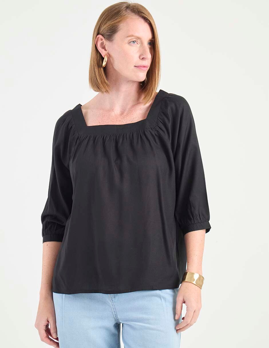 Blusa manga 3/4 para mujer Blusa manga 3/4 para mujer