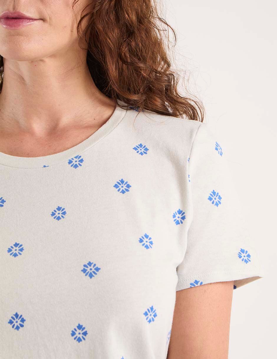 Playera manga corta cuello redondo para mujer 5