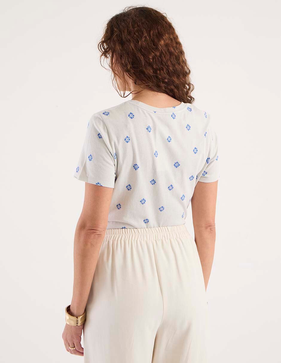 Playera manga corta cuello redondo para mujer 6