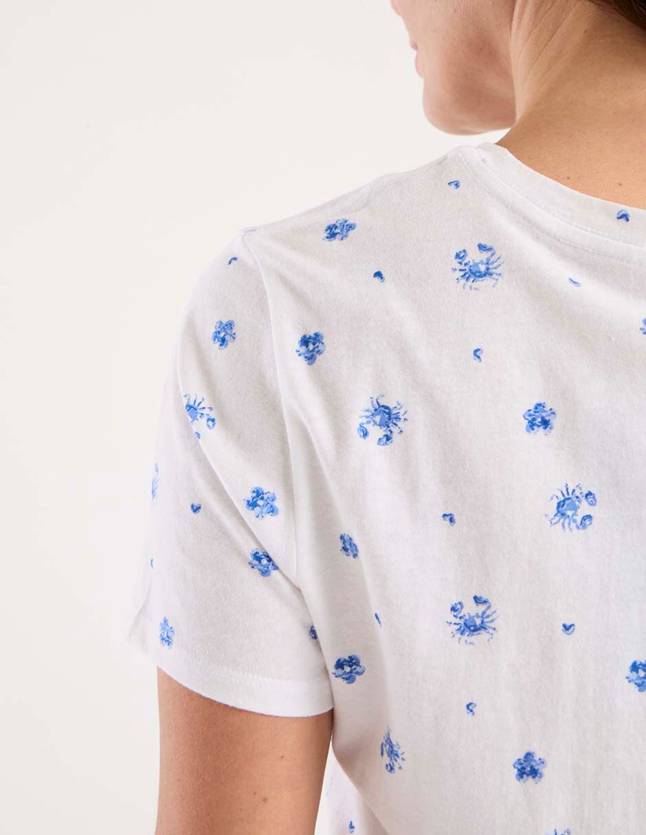 Playera manga corta cuello V para mujer 5