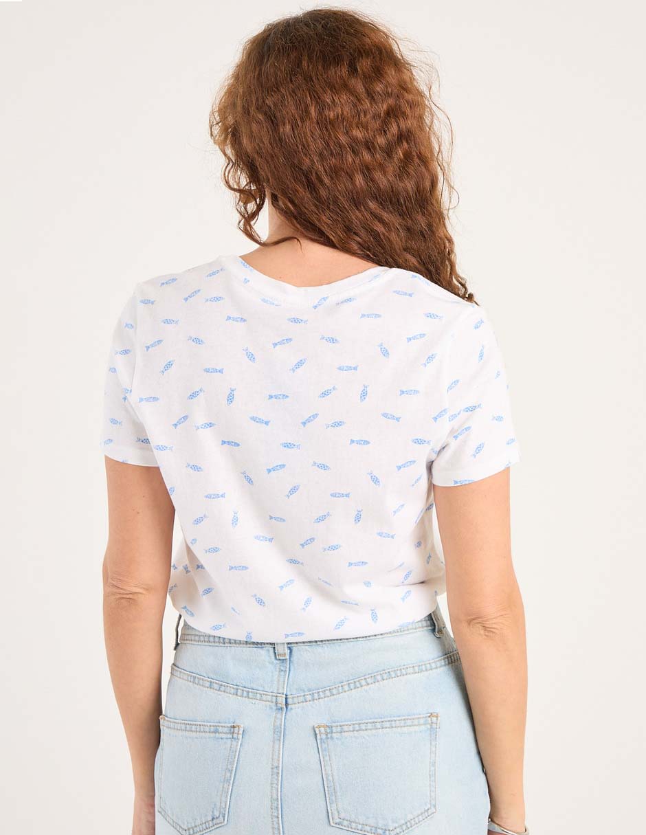 Playera manga corta cuello redondo para mujer 2