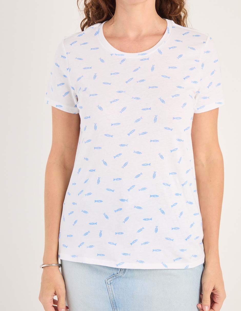Playera manga corta cuello redondo para mujer 5