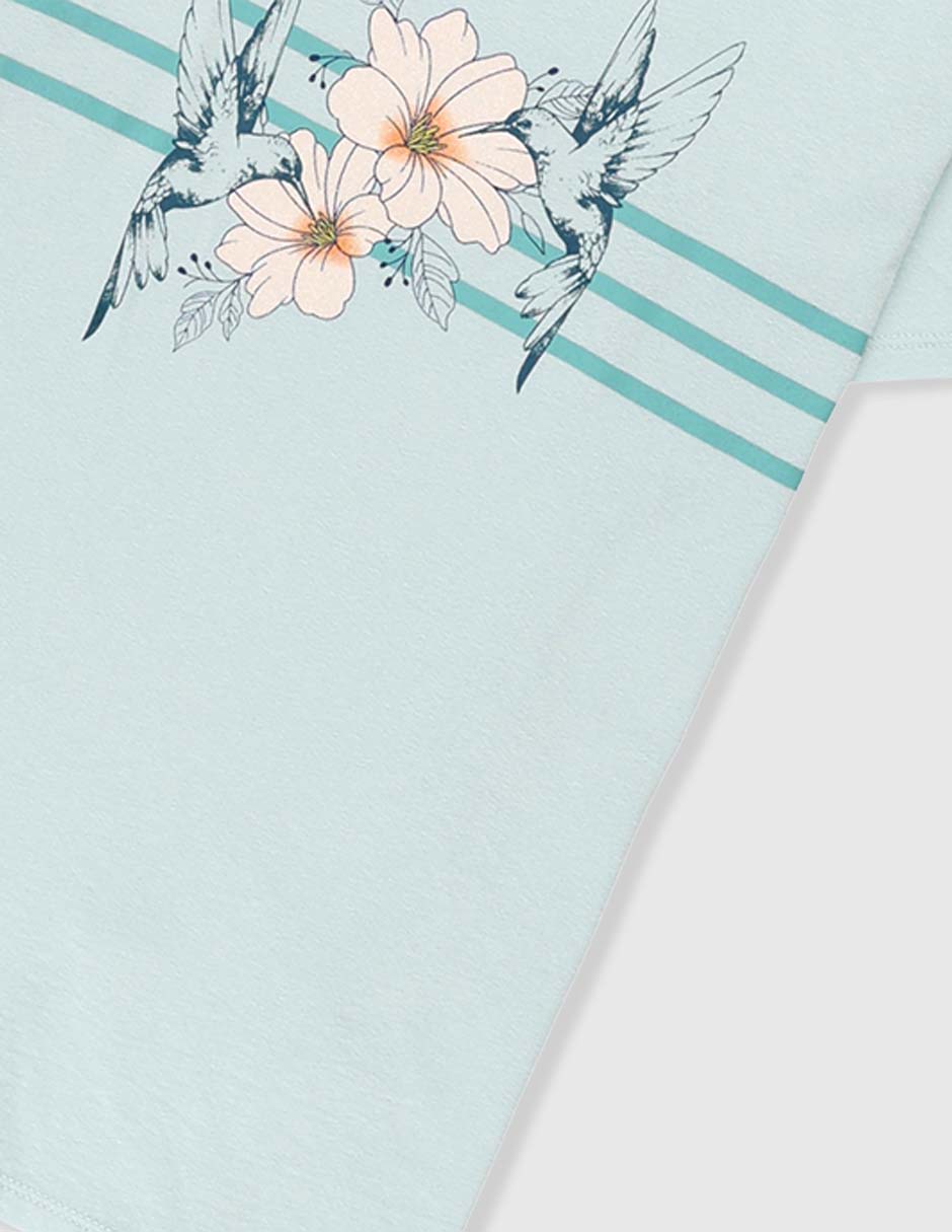 Playera manga corta cuello redondo para mujer 4