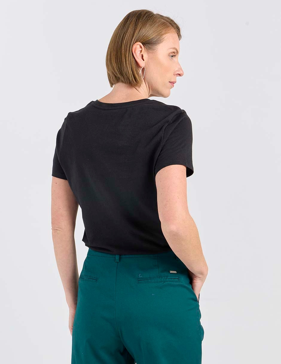 Playera manga corta cuello redondo para mujer 2
