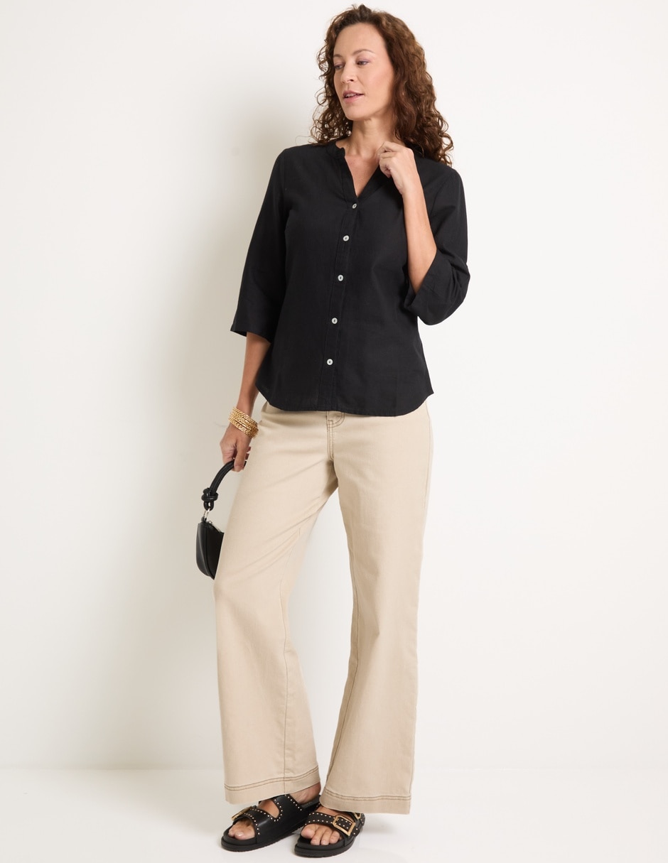 Jeans relaxed wide leg para mujer 3
