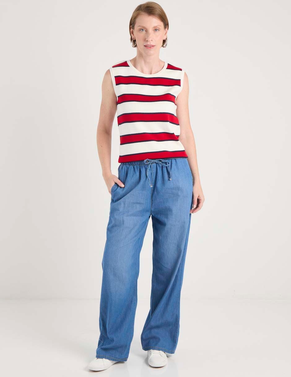 Jeans easy pant amplio para mujer 3