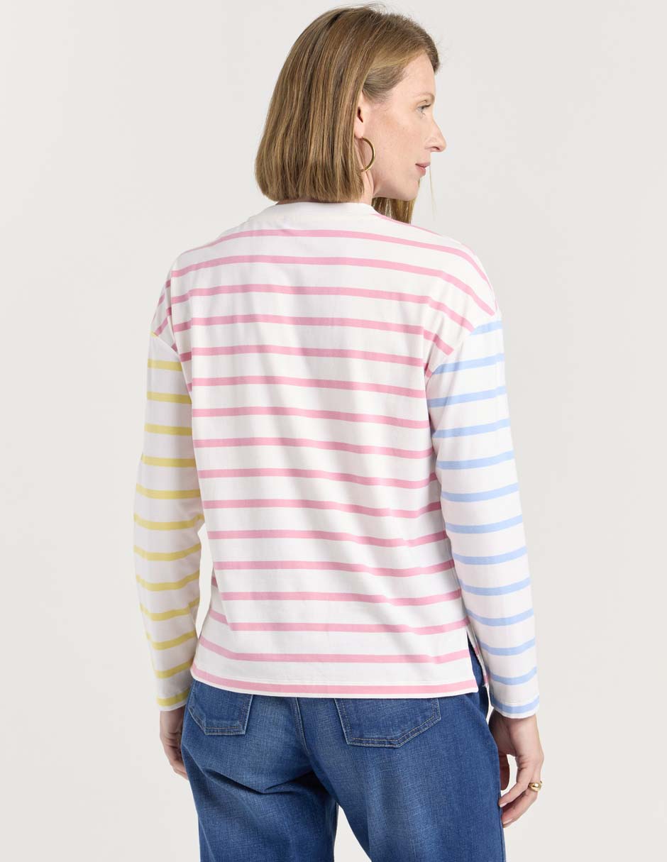 Playera manga larga cuello redondo para mujer 2