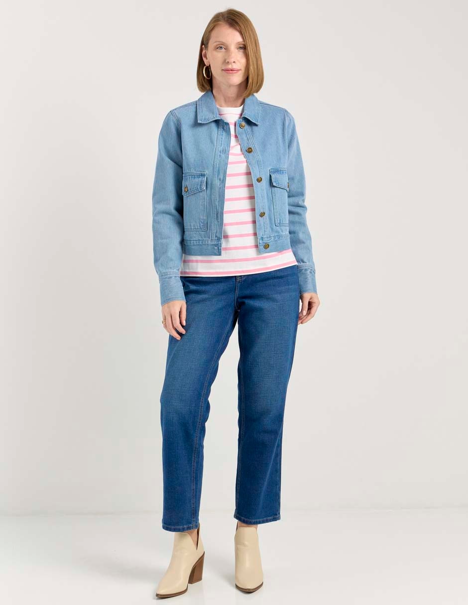 Playera manga larga cuello redondo para mujer 3