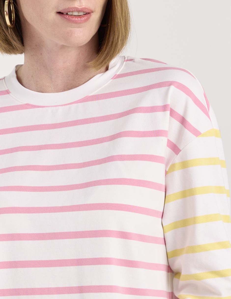 Playera manga larga cuello redondo para mujer 4