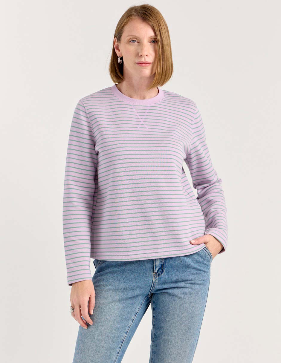 Playera manga larga cuello redondo para mujer Playera manga larga cuello redondo para mujer
