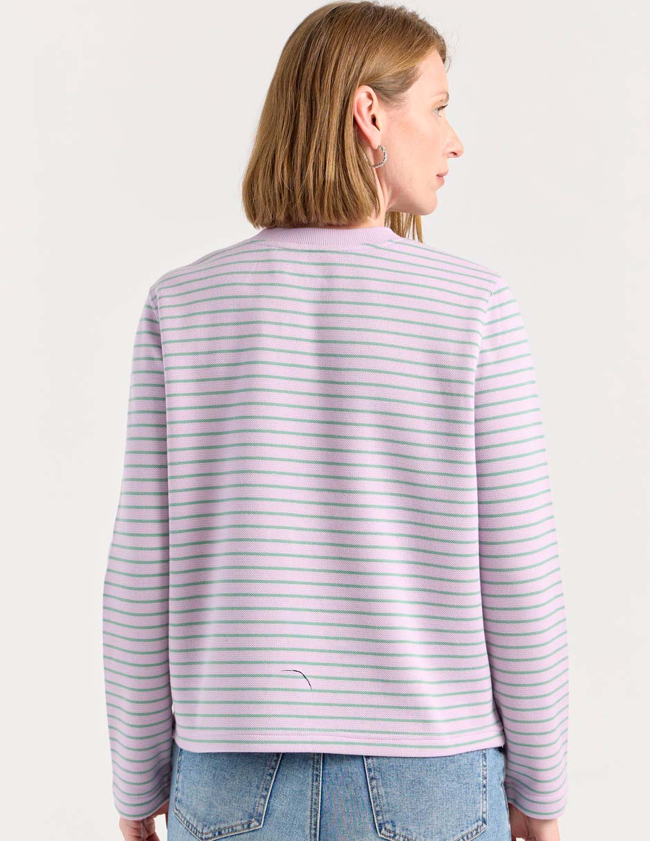 Playera manga larga cuello redondo para mujer 2