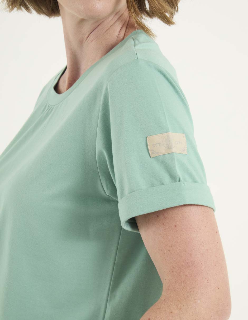 Playera manga corta cuello redondo para mujer 4