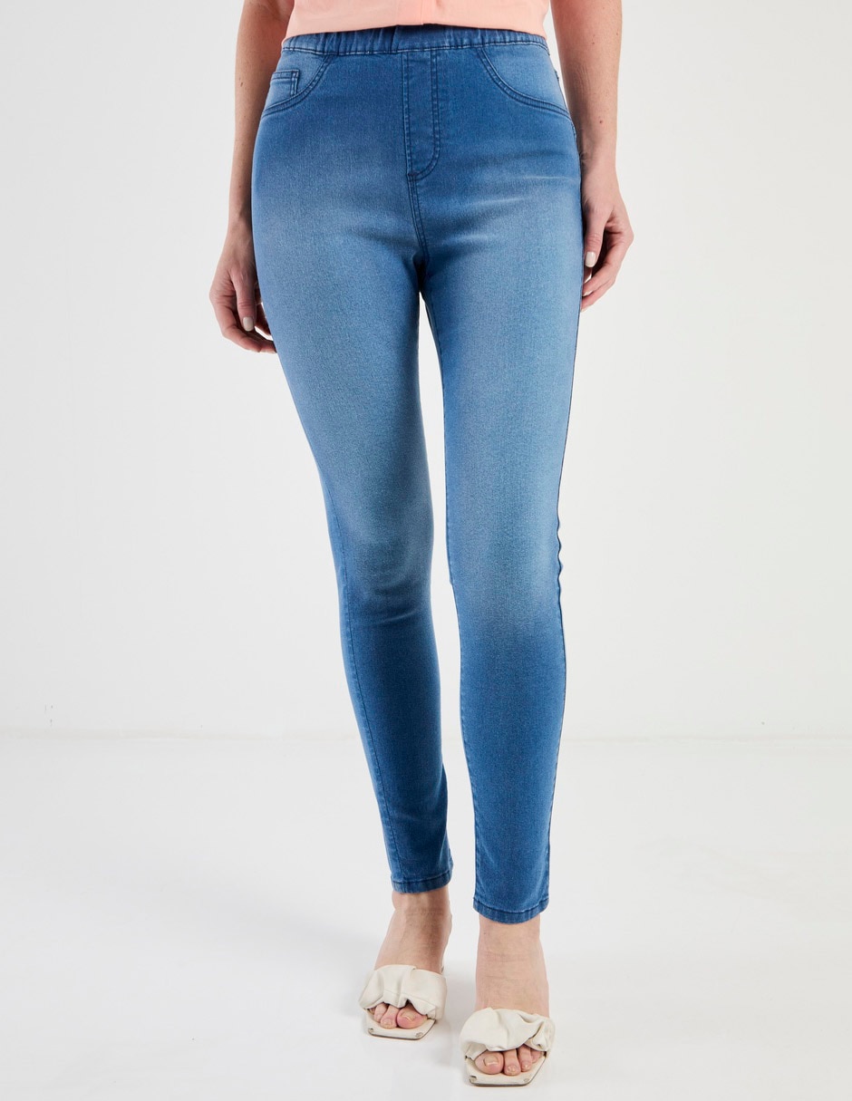 Jeans skinny cintura alta para mujer