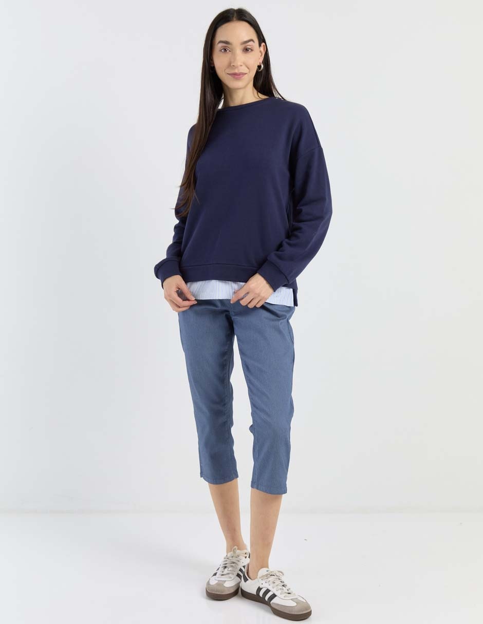SUDADERA WKMR26502-01, EG, AZUL MARINO