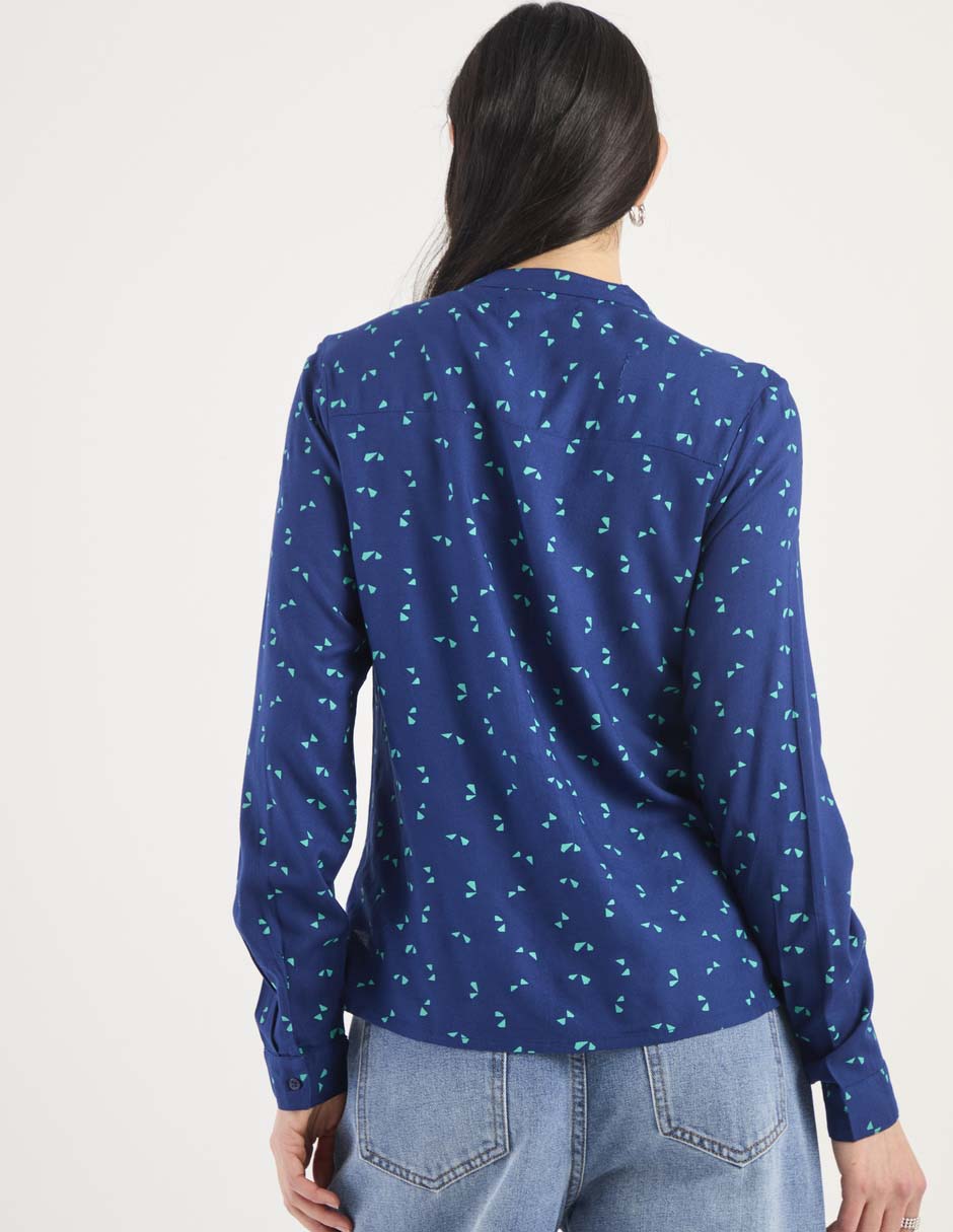 BLUSA WKM26018-01 WEEK, G, AZUL MARINO