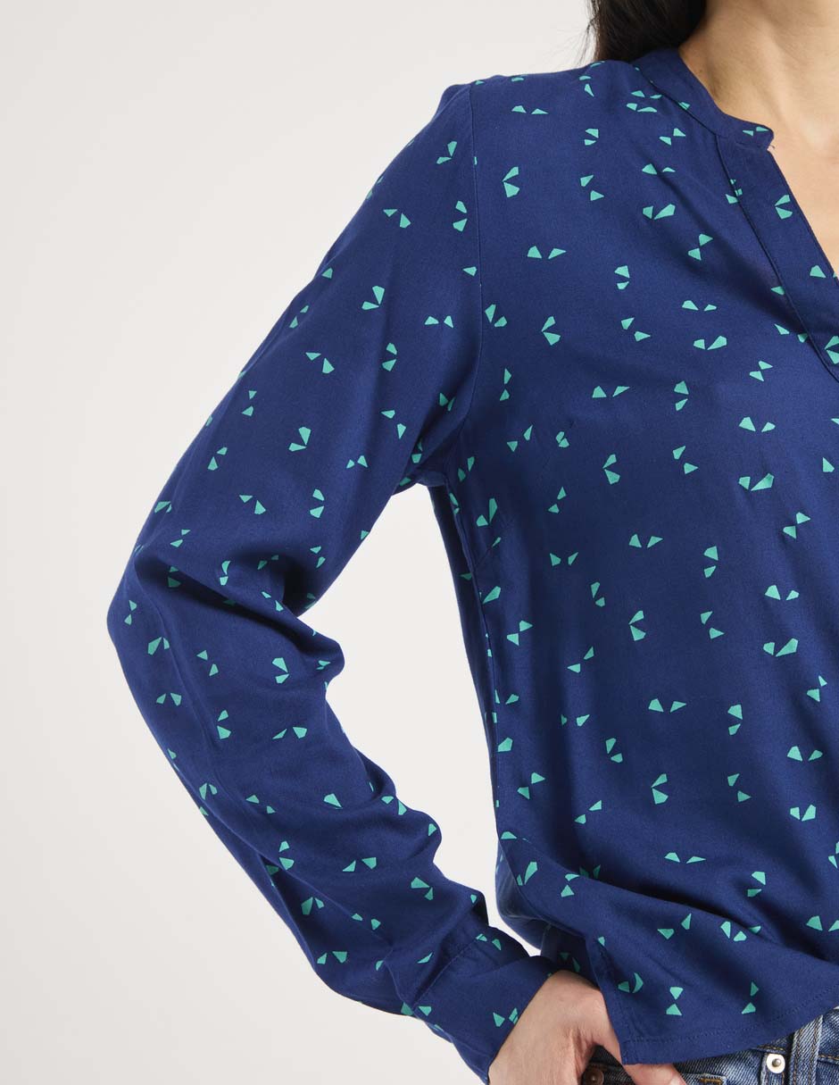 BLUSA WKM26018-01 WEEK, G, AZUL MARINO
