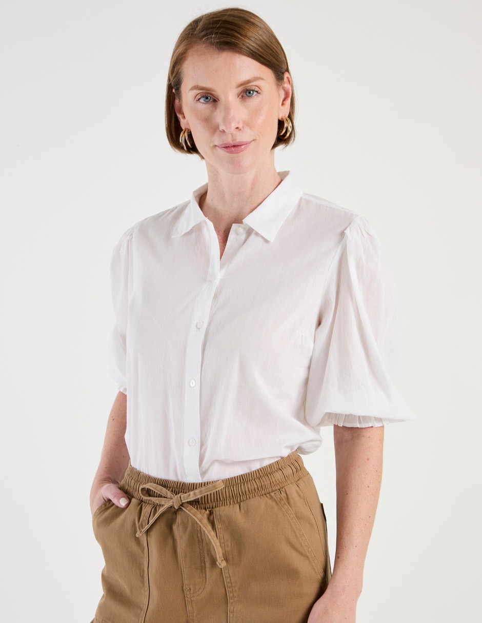 Blusa camisera manga al codo para mujer Blusa camisera manga al codo para mujer