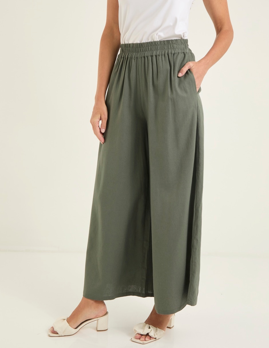 Pantalón relaxed wide leg para mujer