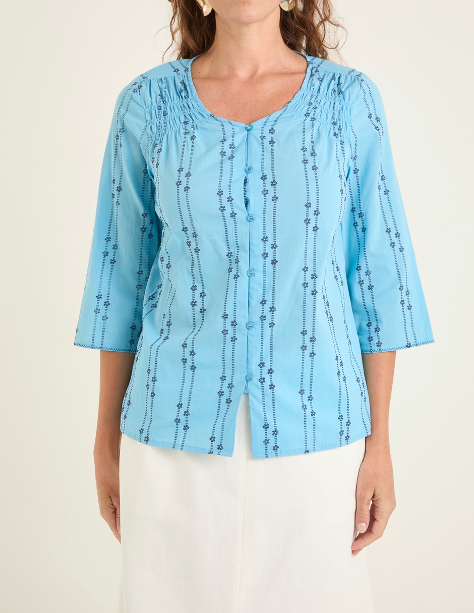 Blusa manga 3/4 para mujer 5