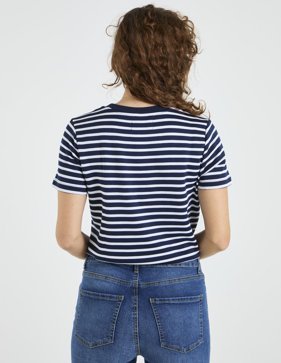 Playera manga corta cuello redondo para mujer 2