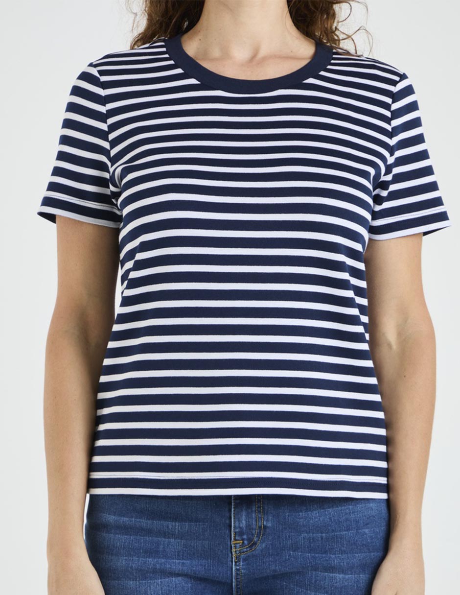 Playera manga corta cuello redondo para mujer 5