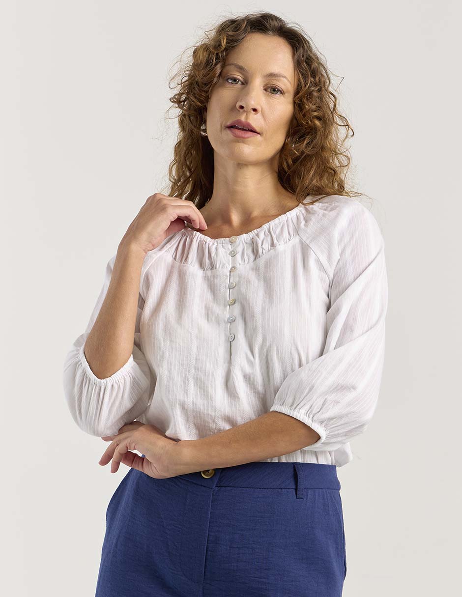 Blusa manga larga para mujer