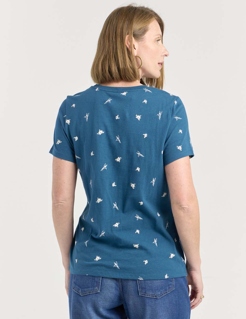 Playera manga corta cuello redondo para mujer 2