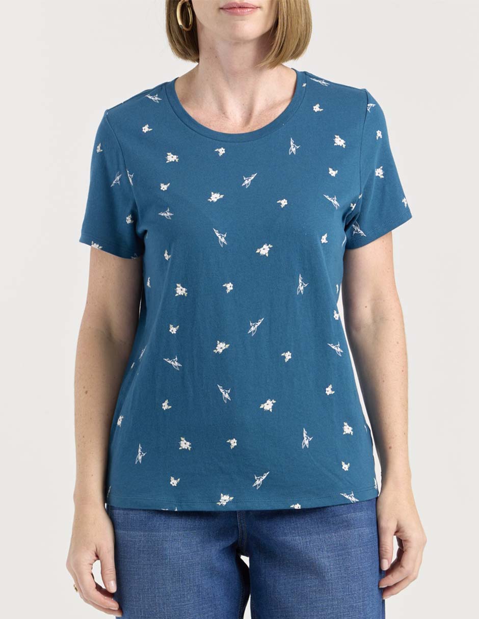 Playera manga corta cuello redondo para mujer 5
