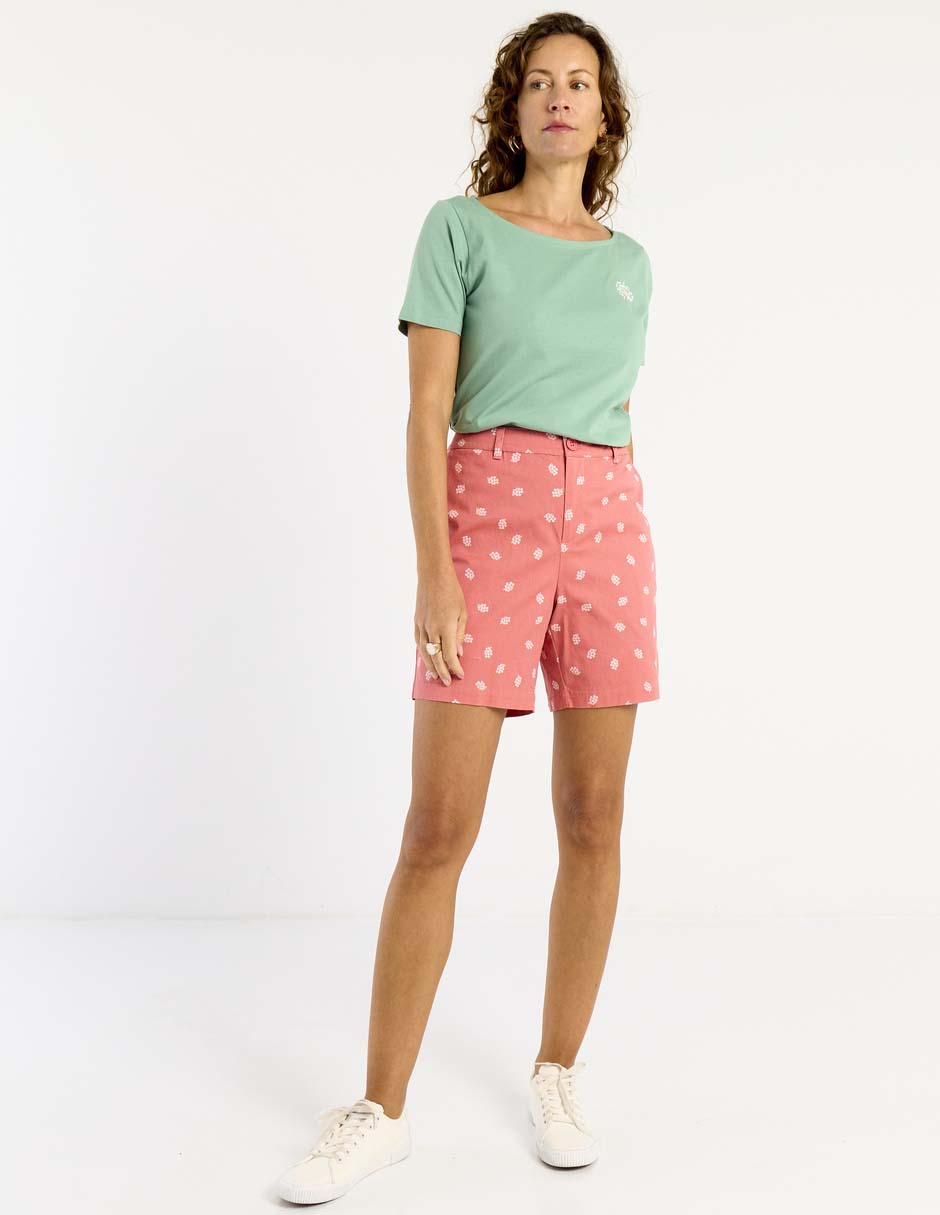 Playera manga corta cuello redondo para mujer 3
