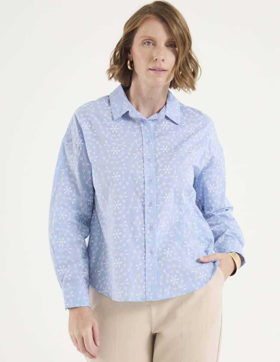Blusa manga larga para mujer