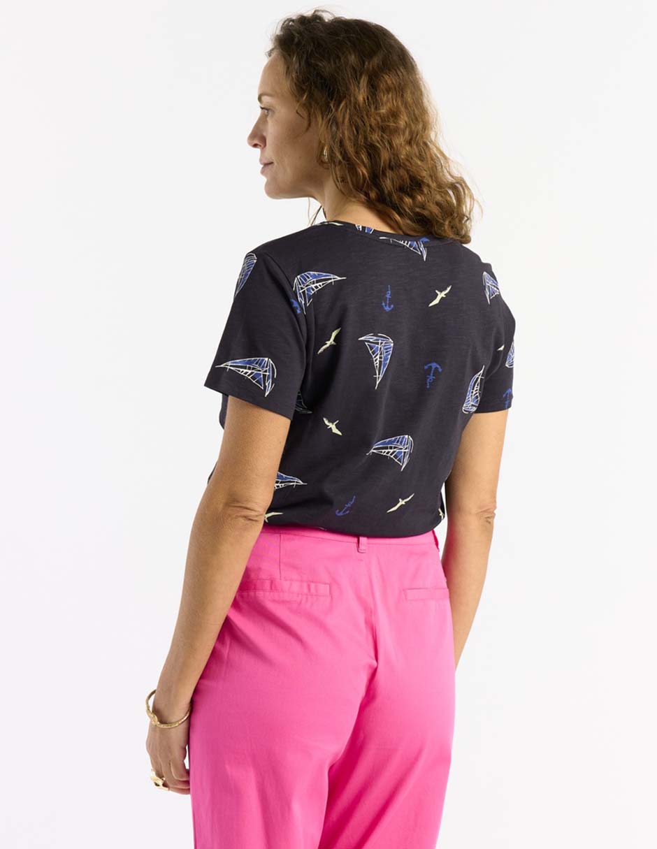 Playera manga corta cuello redondo para mujer 2