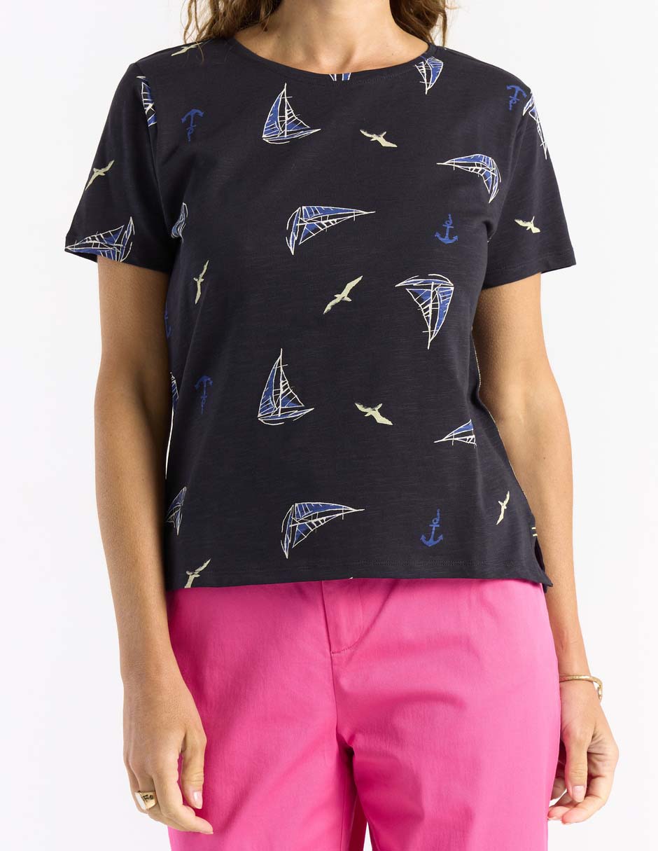 Playera manga corta cuello redondo para mujer 4