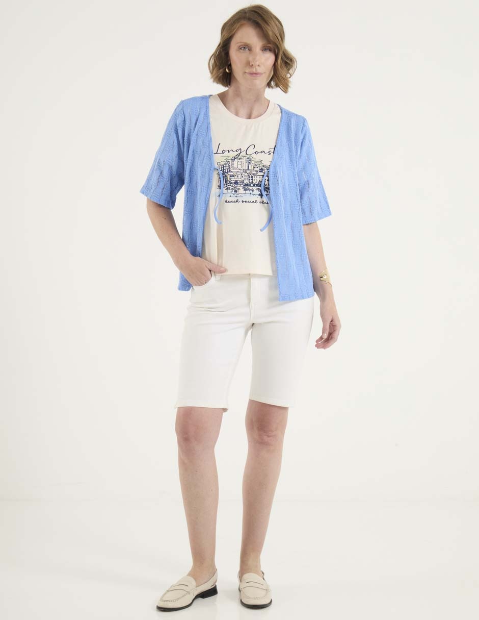 Playera manga corta cuello redondo para mujer 3
